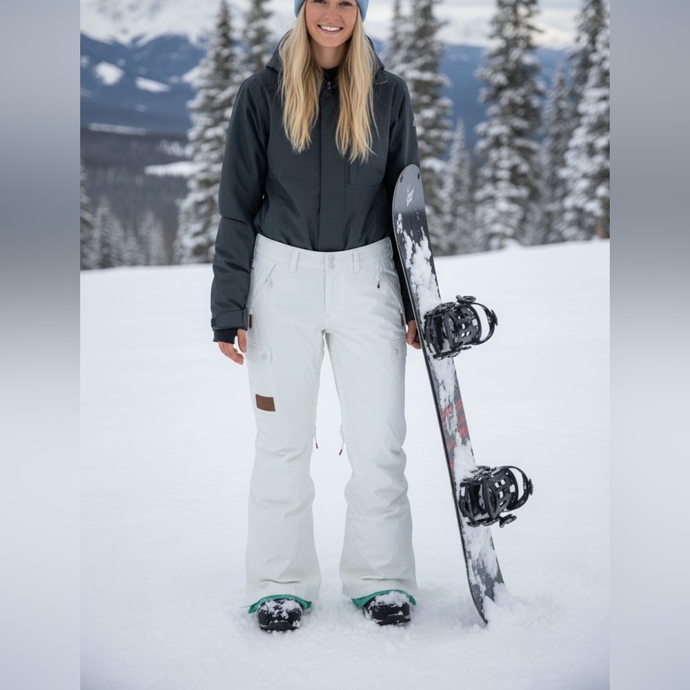 DC Women's White Snowboarders Pants Size L